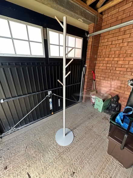 Photo of free White metal and wood coat rack (Glastonbury, BA6) #1