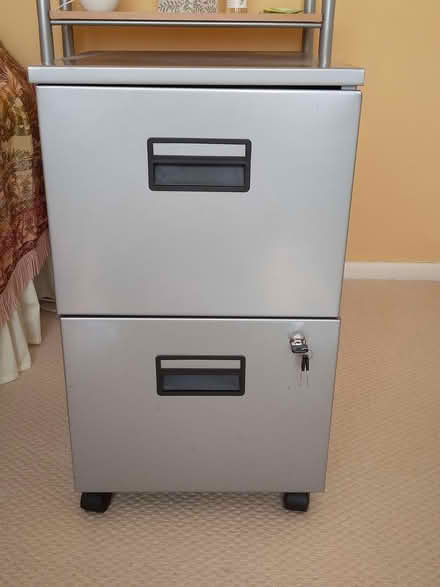 Photo of free 2 drawer metal filing cabinet (Bosham, Chichester) #1