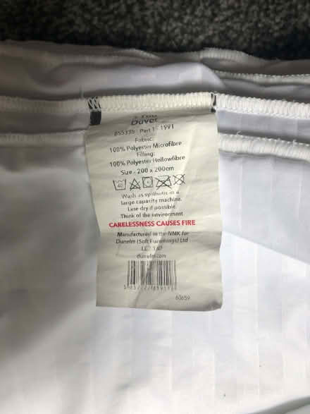 Photo of free Dunelm Double Duvet 3 tog (Woodseats S8) #2