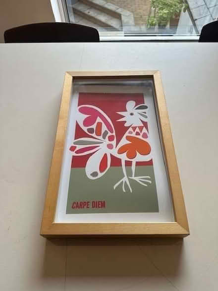 Photo of free Box frame 'Carpe Diem' cockerel print (Grandpont OX1) #1