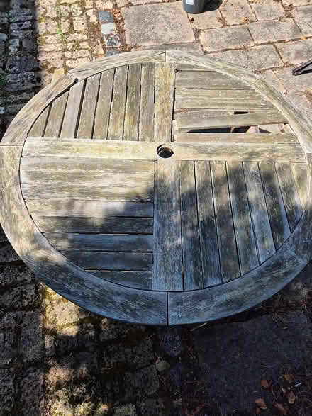 Photo of free Wooden garden table (Glenageary) #1