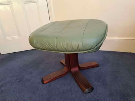 Photo of free Green padded footstool (Hanover BN2) #1