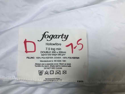 Photo of free Fogarty double duvet in 7.5 tog (Woodseats S8) #2