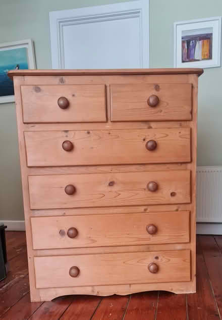 Photo of free Pine chest of drawers (Glenageary, Co. Dublin) #1