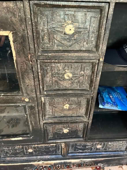 Photo of free Carved wood unit needs love (SG3) #4