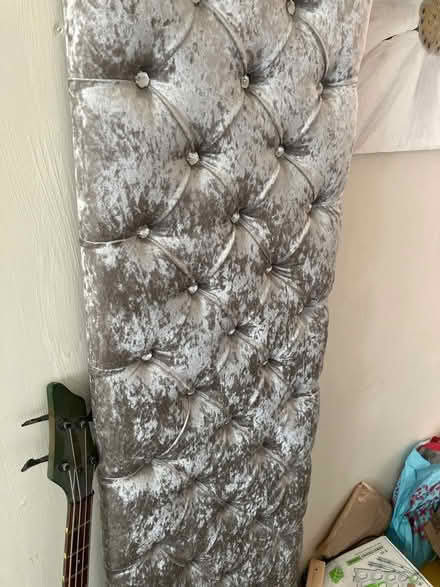 Photo of free Superking crushed velvet headboard (Nash MK17) #1