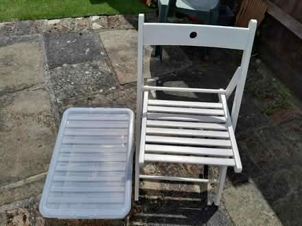 Photo of free Folding chair and plastic box (Bromley Common BR2) #1