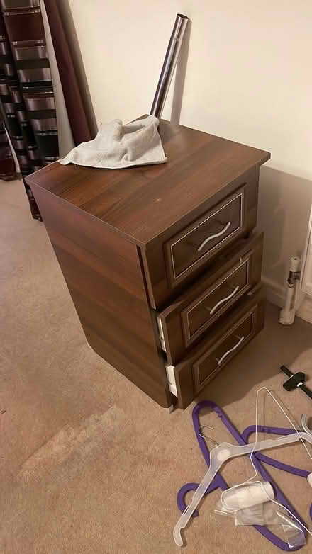 Photo of free Bedside table, drawers, and lamps (Little Ilford E12) #1