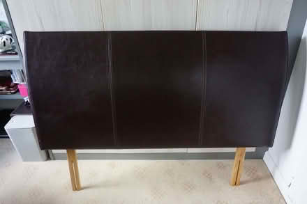 Photo of free Brown Faux Leather Double Bed Headboard (Boughton Vale CV23) #1