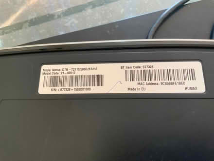 Photo of free BT youview box (Waterlooville PO7) #3