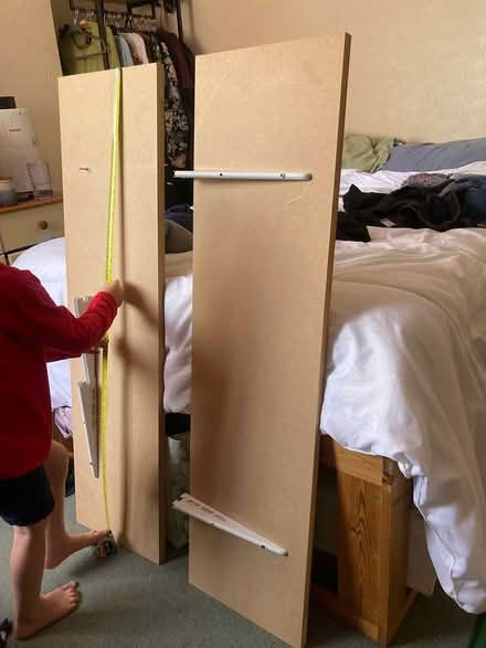 Photo of free 2 MDF shelves with brackets (Rayners Lane, HA2) #1
