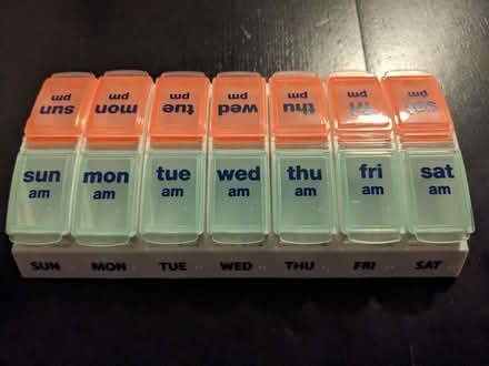 Photo of free Pill organizer (Main St - Pleasant Ln Lombard) #1