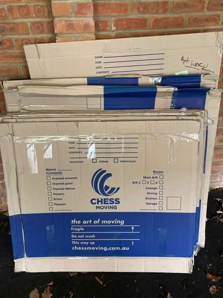 Photo of free Artwork/paintings moving/storage cardboard boxes - about 10 (London Rd Station area BN1) #1