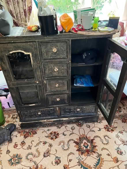 Photo of free Carved wood unit needs love (SG3) #2