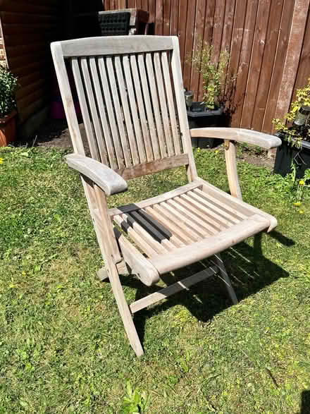 Photo of free Folding Garden Chair / Wood. Great Condition (Grove Park SE12) #2
