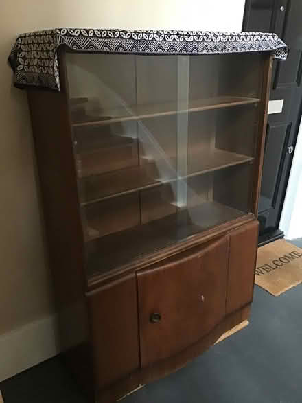 Photo of free Wood cabinet with sliding glass (N19 Archway) #4