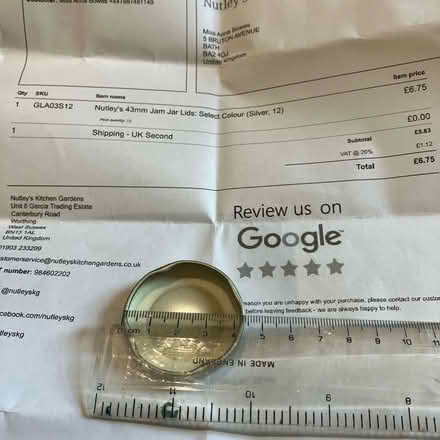Photo of free 43mm jam jar/bottle top lids (Ba2 4qj) #1