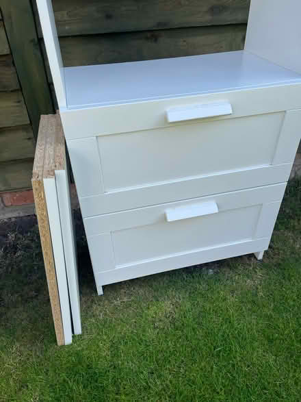 Photo of free IKEA 3 shelf bookcase with drawers (Oldfield Brow, Altrincham) #2