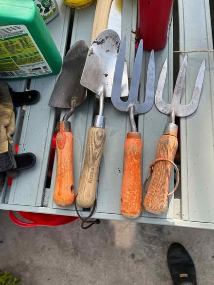 Photo of free 2 garden forks and trowels (Musbury) #1
