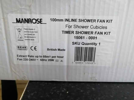 Photo of free In line shower fan kit manrose (CO2 Colchester, Mersea Road) #2