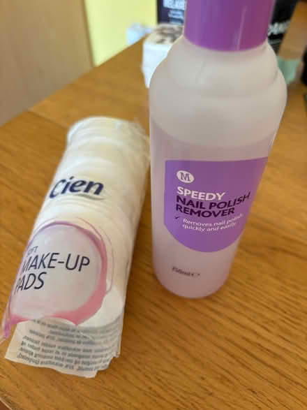 Photo of free Nail varnish remover and cotton pads (Bedford MK42) #1