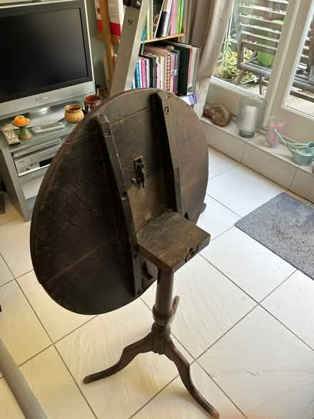 Photo of free Small folding circular wooden table (Muswell Hill N10) #3