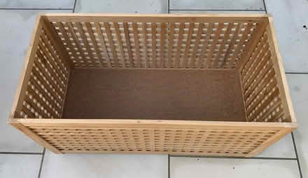 Photo of free Large Wooden storage crate with lid (Mitcham's Corner CB4) #3