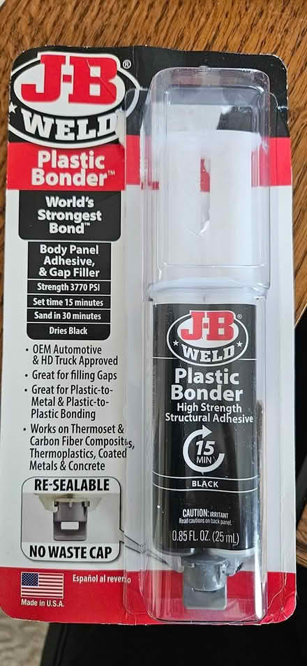 Photo of free J-B Weld Plastic Bonder Black (Highlands, NJ) #1