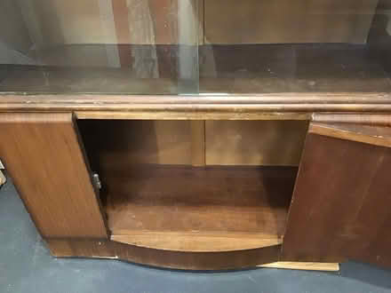 Photo of free Wood cabinet with sliding glass (N19 Archway) #3