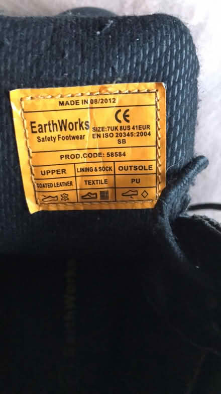 Photo of free Work boots size 7 (Monks Hill CR2) #3