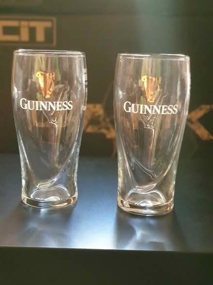 Photo of free Guinness half pint glasses (2) (Surbiton KT6) #1