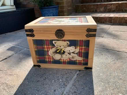 Photo of free Wooden toy box (Tadworth, Surrey) #2