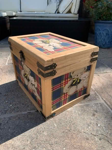 Photo of free Wooden toy box (Tadworth, Surrey) #1
