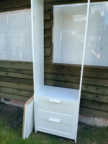 Photo of free IKEA 3 shelf bookcase with drawers (Oldfield Brow, Altrincham) #1