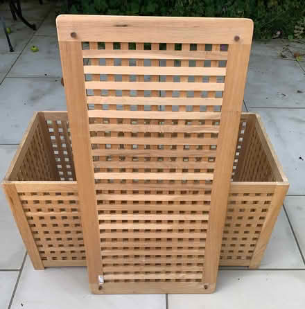 Photo of free Large Wooden storage crate with lid (Mitcham's Corner CB4) #4