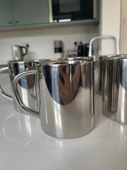 Photo of free 5 stainless steel mugs (Bromley BR2) #1