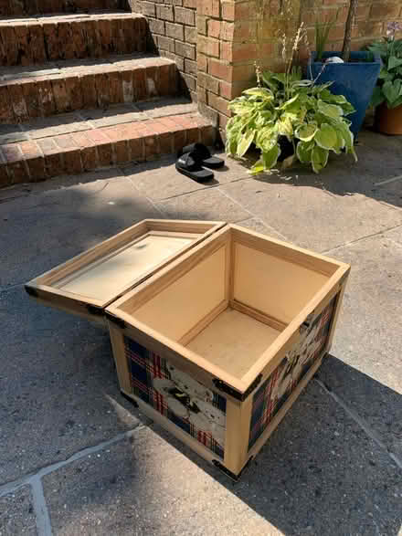 Photo of free Wooden toy box (Tadworth, Surrey) #3