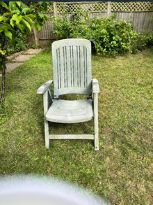 Photo of free Foldable reclinable plastic garden chair (Coleridge Ward CB1) #1
