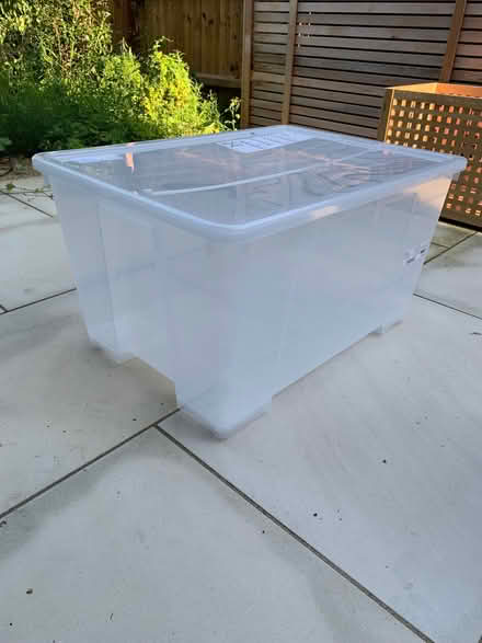 Photo of free Large Plastic Storage box with lid (Mitcham's Corner CB4) #1