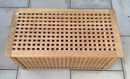 Photo of free Large Wooden storage crate with lid (Mitcham's Corner CB4) #2