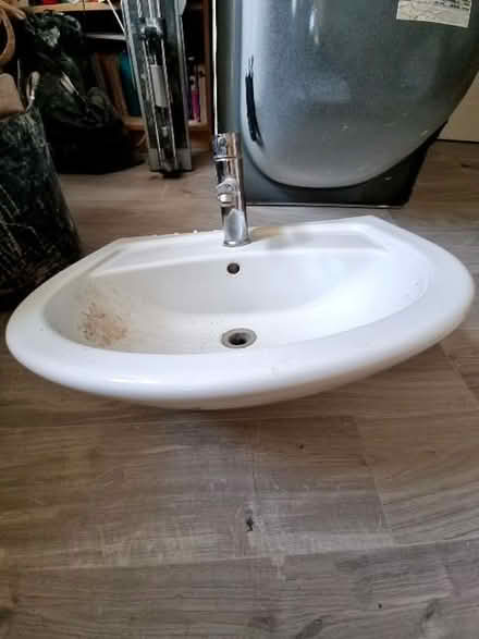 Photo of free Bathroom sink with taps. Used (Vauxhall SW8) #1