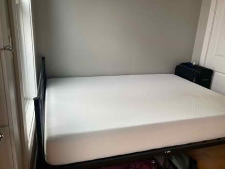 Photo of free black bed frame and mattress (Gowanus) #2