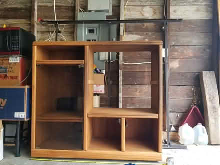 Photo of free Wooden entertainment center (Wedgwood) #3