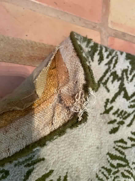 Photo of free dark green design wool rug runner (West Hills) #3