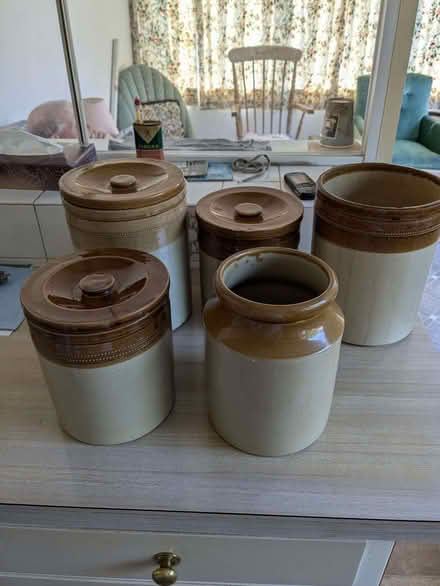 Photo of free Vintage Earthenware Storage Jars (Upper Hartfield TN7) #4