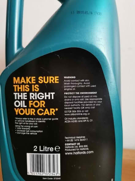 Photo of free Motor oil (Eastbourne) #2