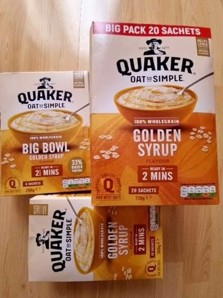 Photo of free 36 sachets of quaker oats (St Helens TN35) #1