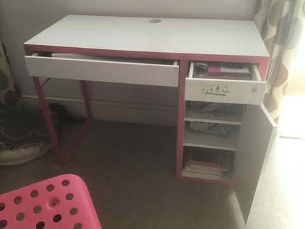 Photo of free IKEA pink/white kids desk and chair (ME16) #4