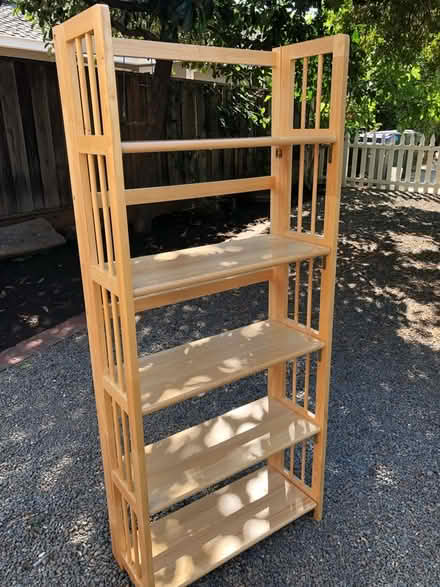 Photo of free Solid Wood Folding Bookshelf (Downtown Mountain View) #1