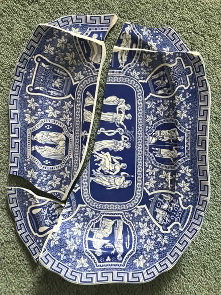 Photo of spode blue and white oblong plate (Sockbridge CA10) #1